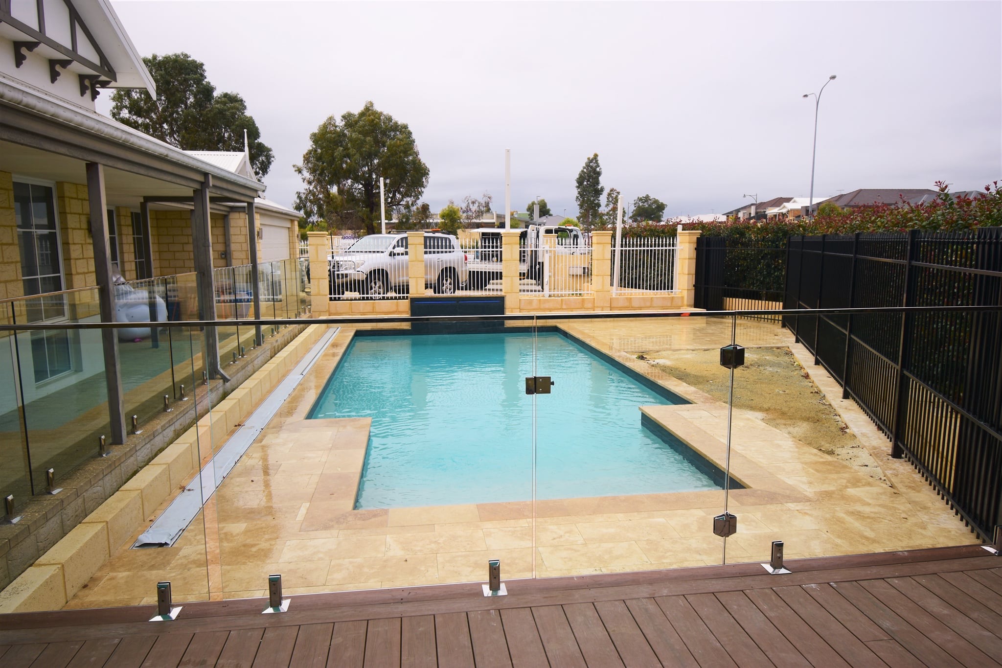   These pool owners decided to install two BGBs side by side down the long side of their pool to maximise the space at the end of their pool.