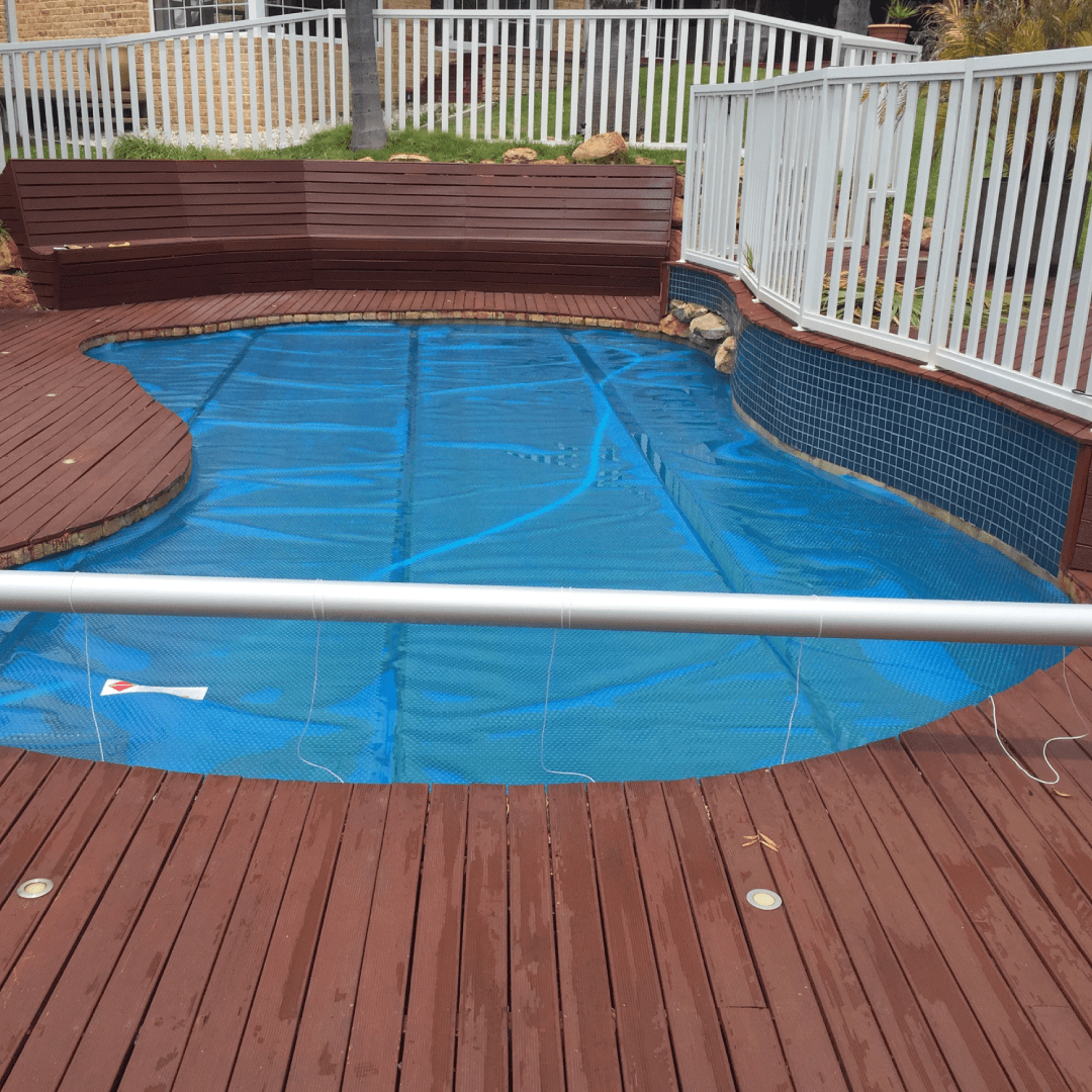  This pool in Kallaroo, WA has a deck and a tiled wall, making it a very interesting job to cut this one to shape on site! 
