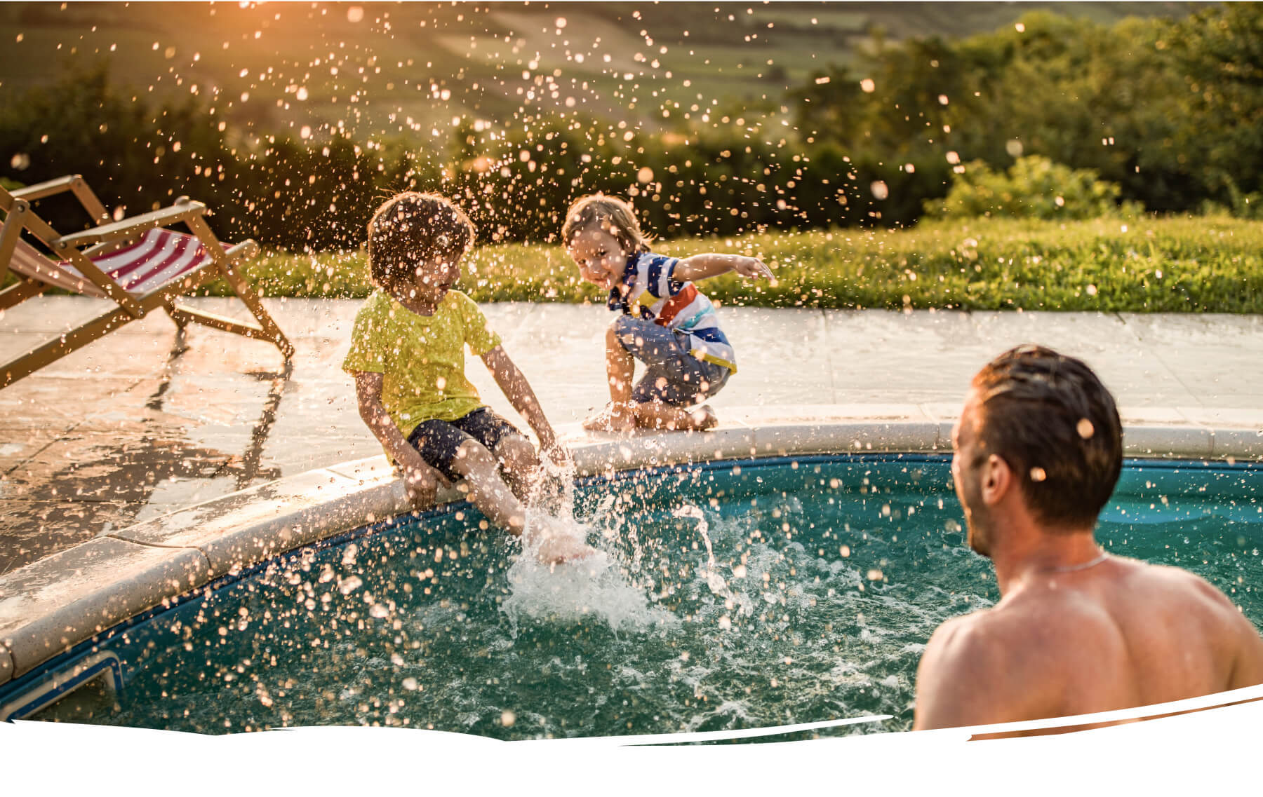 Family fun in the pool