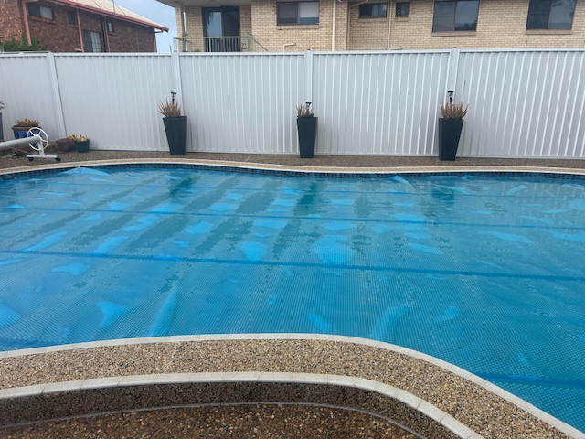 Roller Burn lines accross pool up and down on image
